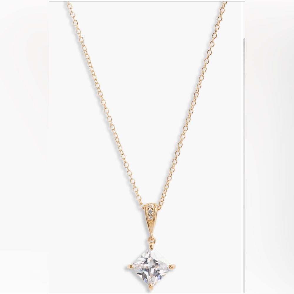Nordstrom Illusion 14K Goldplated
Sterling Silver CubicZirconia Pendant Necklace
